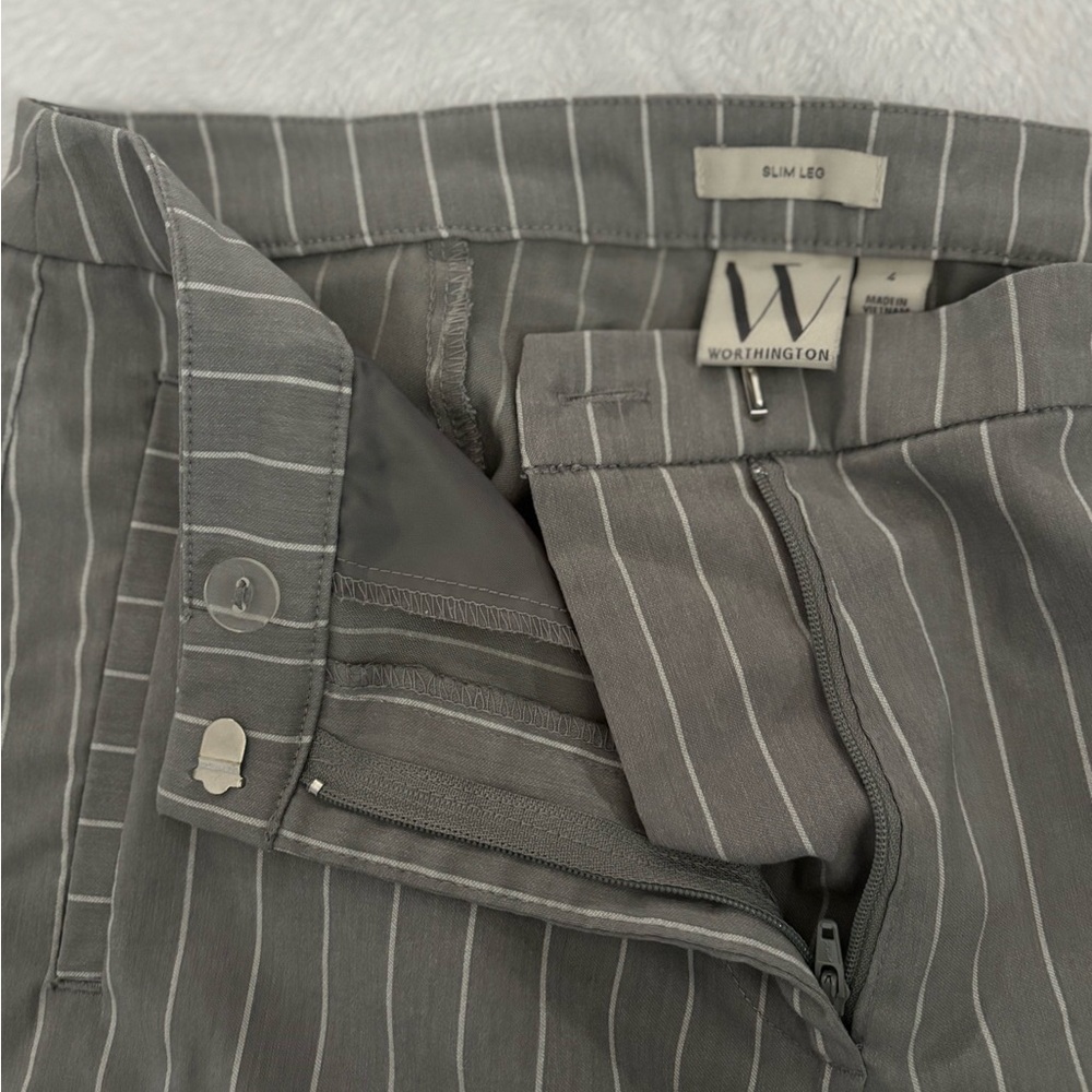 Worthington Charcoal Pinstripe Trousers